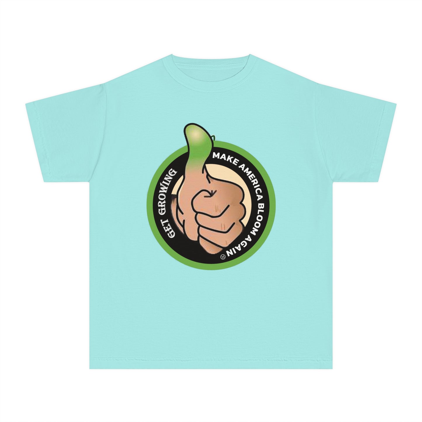 Youth Gardening Tee, Green Thumb Gardening Make America Bloom Again