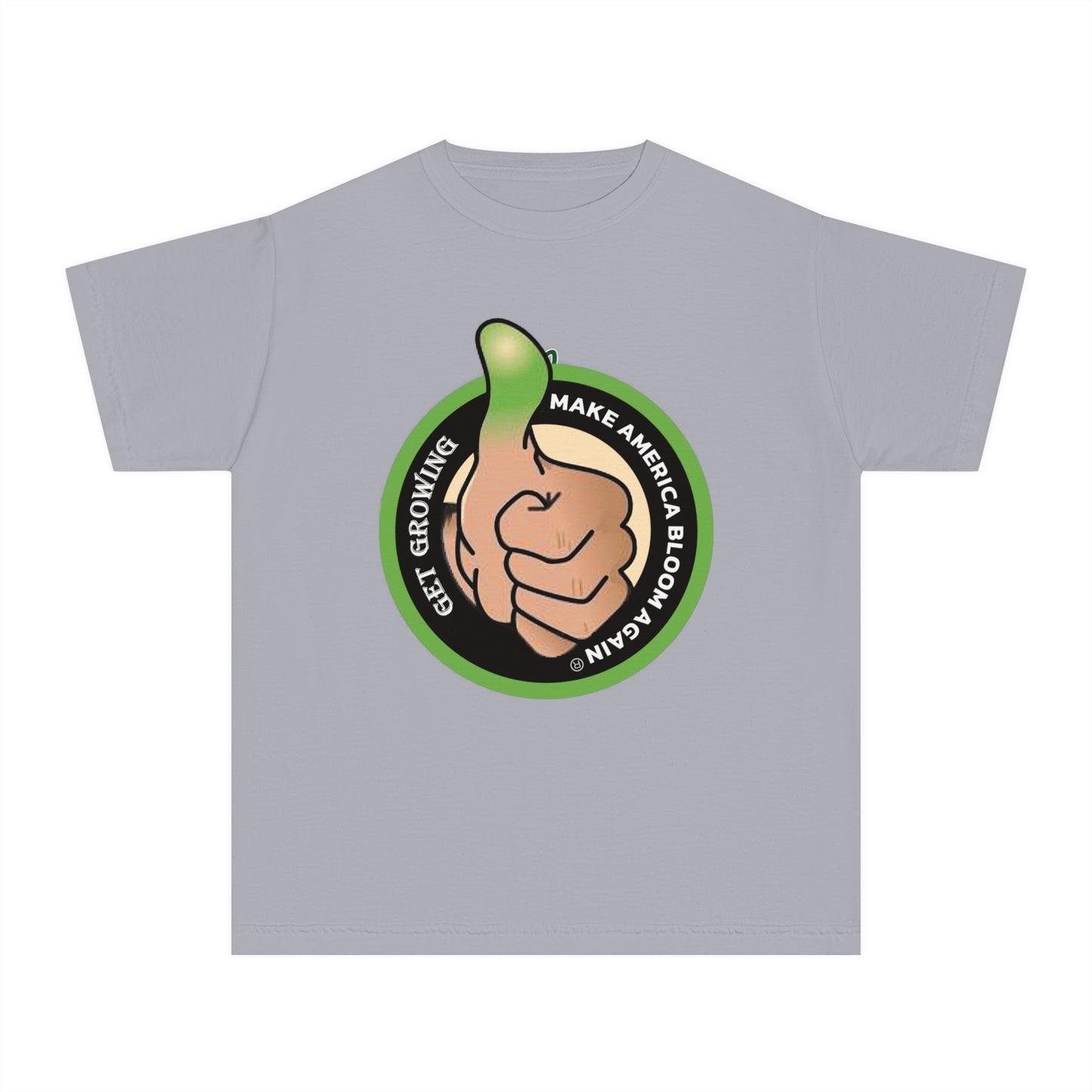 Youth Gardening Tee, Green Thumb Gardening Make America Bloom Again